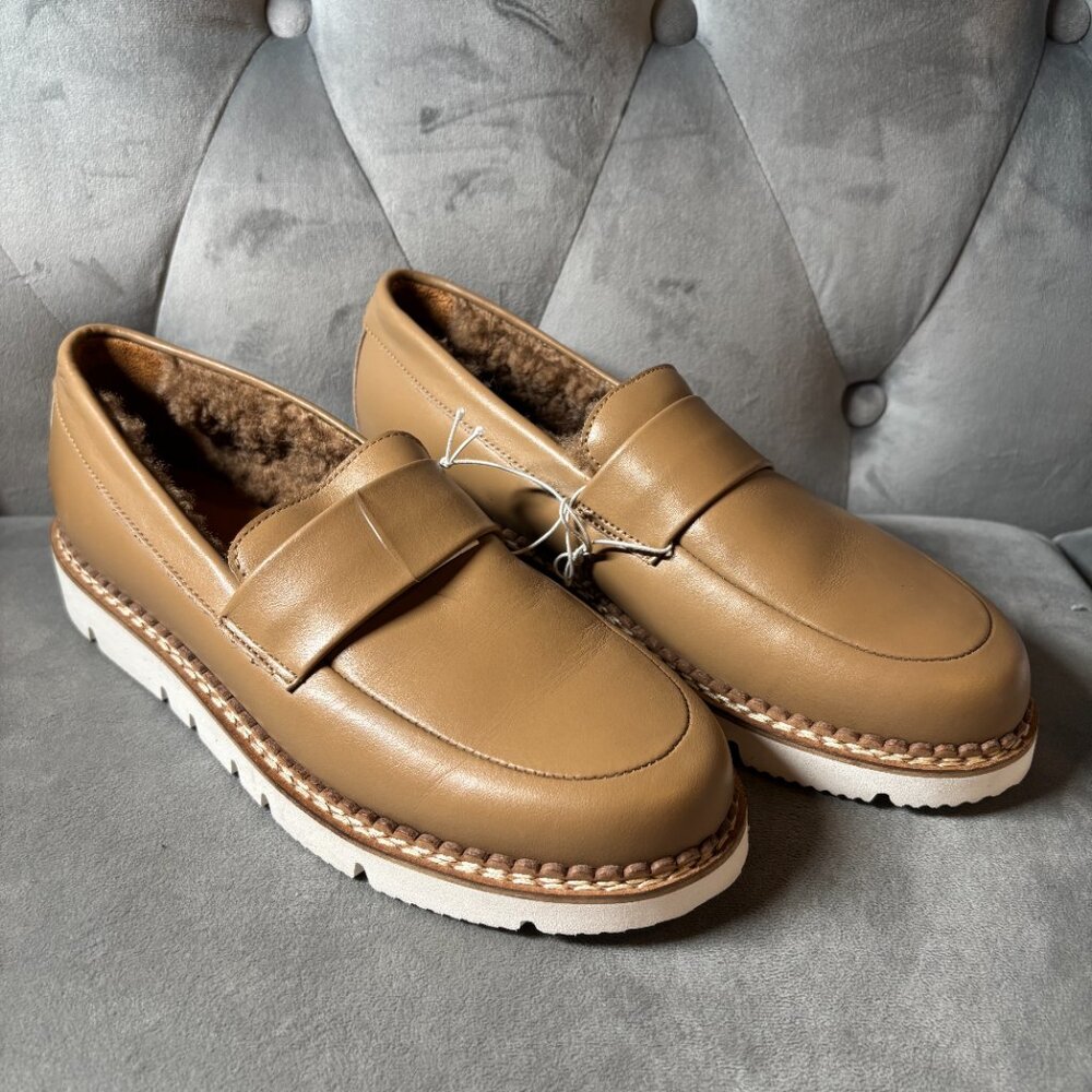 Corso Roma Shearling Lined Leather Loafer Shoe NEW Size 9‎ 1/2 NEW